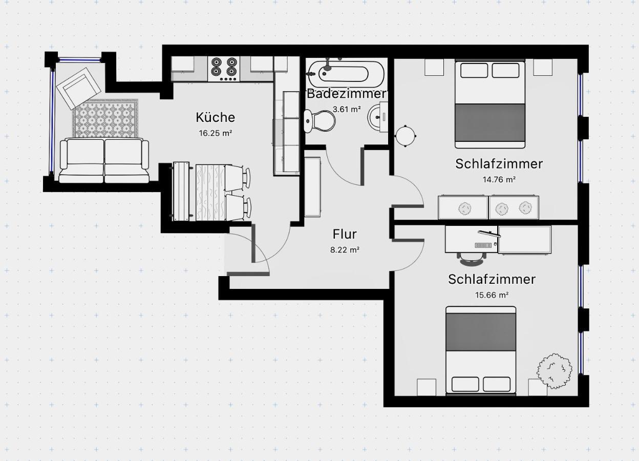 Purple Kitchen - Apartment Mit Grosser Wohnkueche Bremerhaven Bagian luar foto
